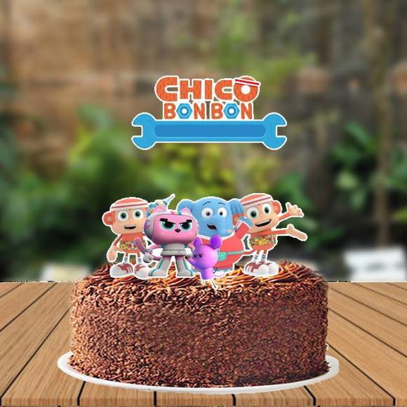 Topo de Bolo Chico Bon Bon - 3305 Arquivo Digital