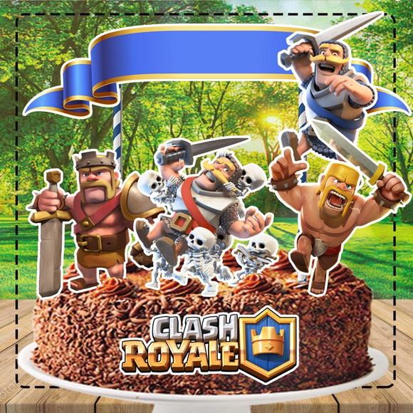 Topo de Bolo Clash Royale - 0680 Arquivo Digital