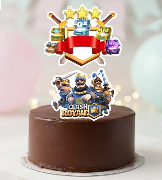 Topo de Bolo Clash Royale - 0681 Arquivo Digital