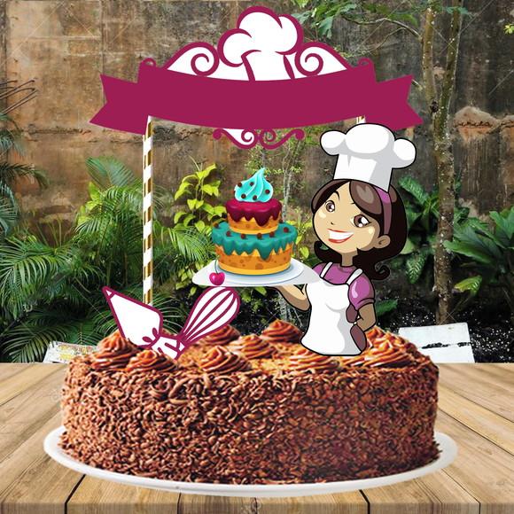 Topo de Bolo Confeitaria - 0710 Arquivo Digital