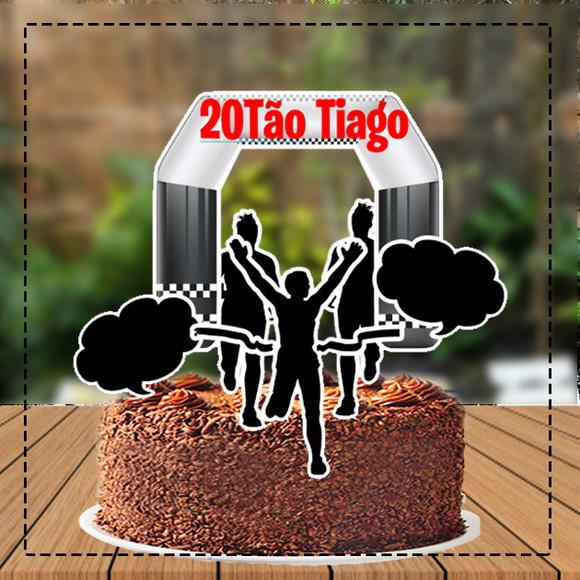 Topo de Bolo Corrida - Ref 1444 Arquivo Digital