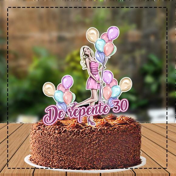 Topo de Bolo de Repente 30 Ref 2389 - Arquivo Digital