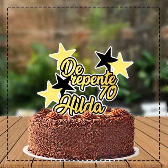 Topo de Bolo de Repente 70 - Ref 0694 Arquivo Digital