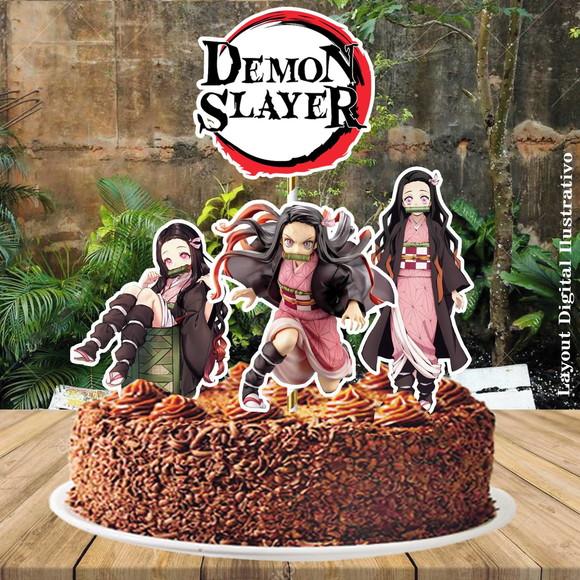 Topo de Bolo Demon Slayer - 0507 Arquivo Digital
