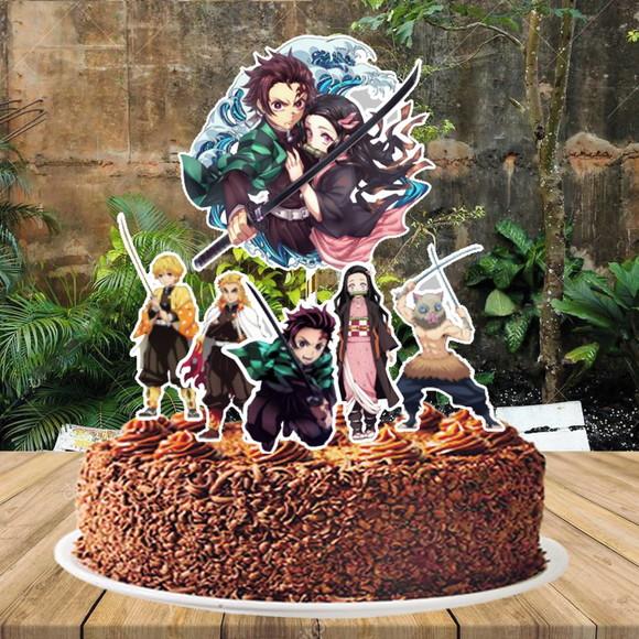Topo de Bolo Demon Slayer - 2339 Arquivo Digital
