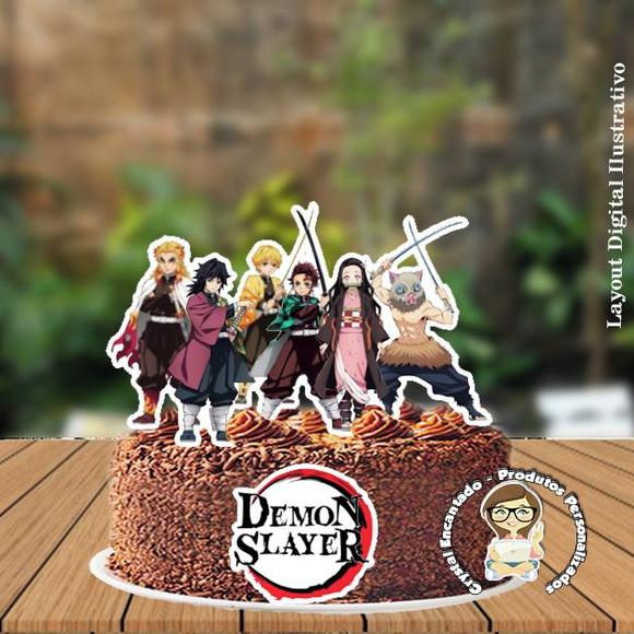 Topo de Bolo Demon Slayer - 3375 Arquivo Digital