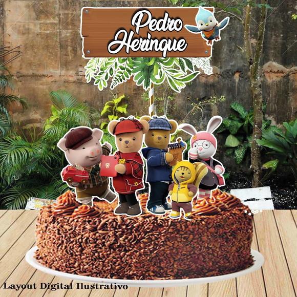 Topo de Bolo Detetives da Natureza - 0853 Arquivo Digital