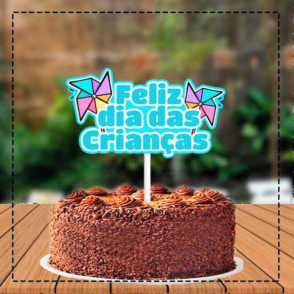 Topo de Bolo Dia das Crianças Ref 3977 Arquivo Digital