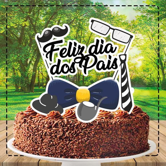Topo de Bolo Dia dos Pais - Ref 1383 Arquivo Digital