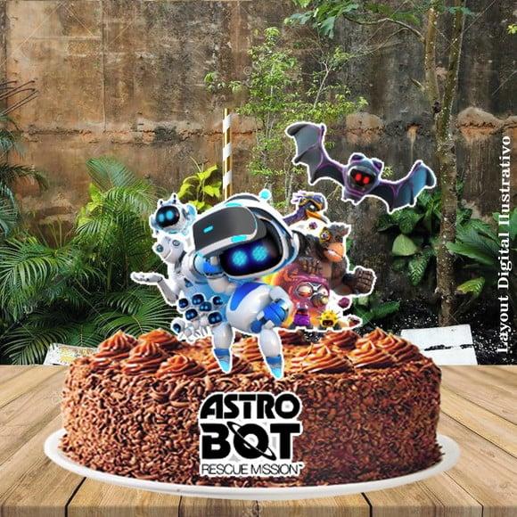 Topo de Bolo Digital Astro Bot - Ref 0156 Arquivo Digital