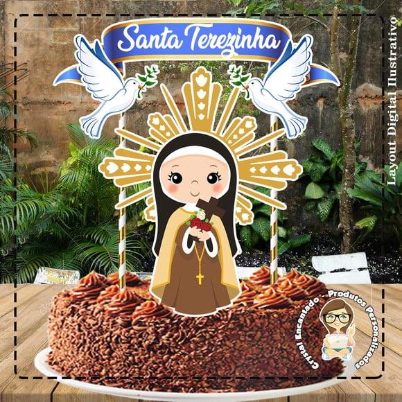 Topo De Bolo Digital Santa Terezinha - Ref 1644