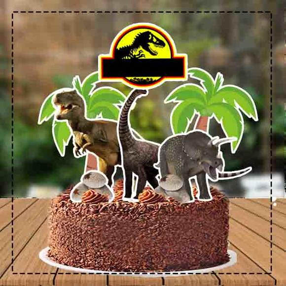 Topo de Bolo Dinossauro - Ref 1686 Arquivo Digital