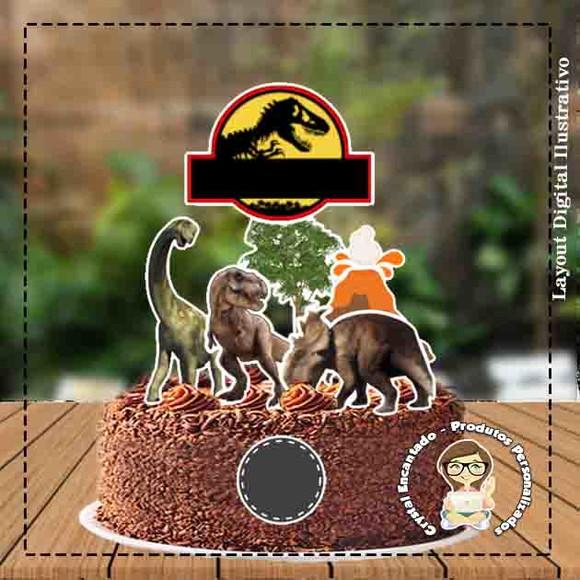 Topo de Bolo Dinossauro - Ref 2681 Arquivo Digital