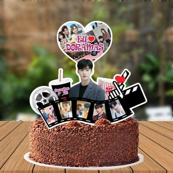 Topo de Bolo Dorama Cha Eun Woo - Ref 5722 Arquivo Digital