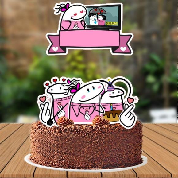 Topo de Bolo Dorama Flork - Ref 5934 Arquivo Digital