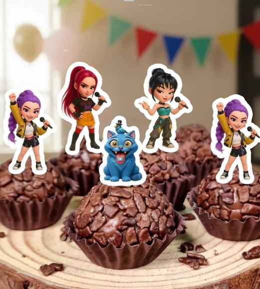 Topo de Bolo e Topper Guerreiras do Kpop - Arquivo Digital