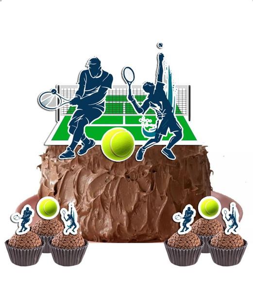 Topo de Bolo e Topper Jogo de Tenis - Arquivo Digital