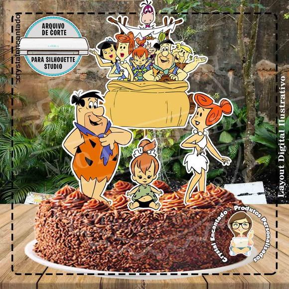 Topo de Bolo Flintstones - Ref 0914 Arquivo Digital