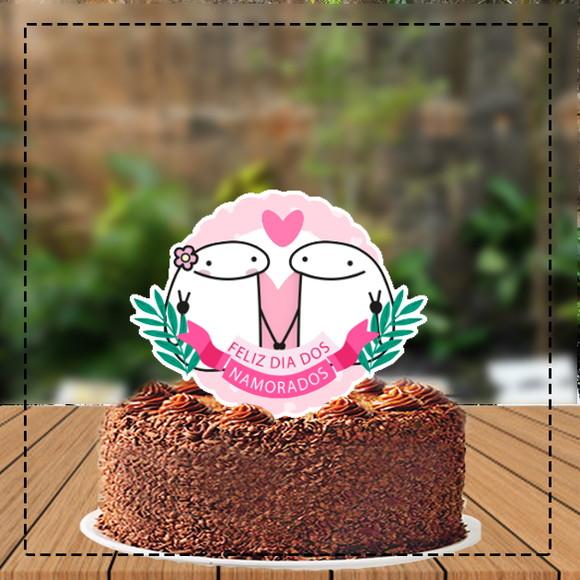 Topo de Bolo Flork Amor - Ref 4085 Arquivo Digital