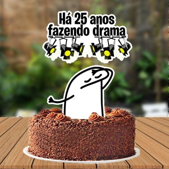 Topo de Bolo Flork Dramatico - Ref 5876 Arquivo Digital