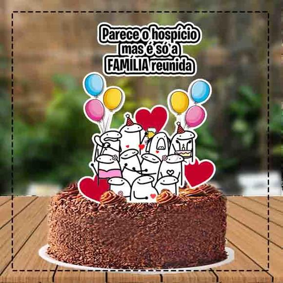 Topo de Bolo Flork Familia - Ref 3898 Arquivo Digital