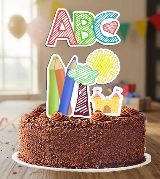 Topo de Bolo Formatura Desenho Abc - 6812 Arquivo Digital
