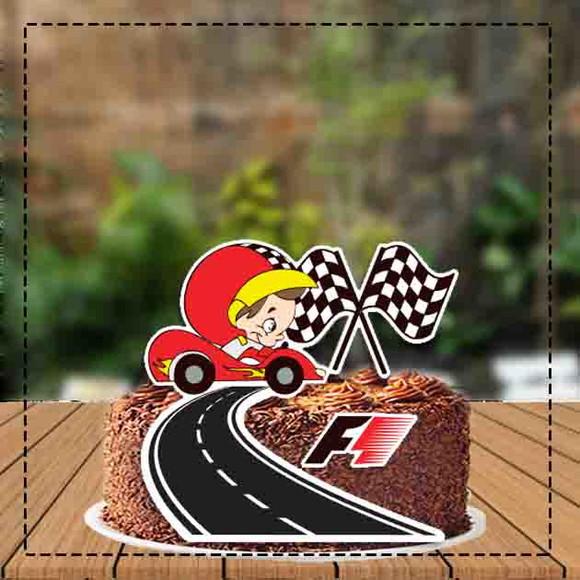 Topo de Bolo Formula 1 Baby - Ref 3671 Arquivo Digital