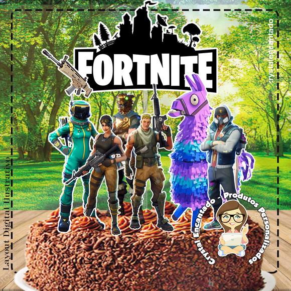 TOPO DE BOLO FORTNITE 00 - REF 1831 ARQUIVO DIGITAL