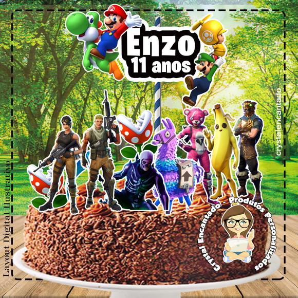 TOPO DE BOLO FORTNITE 2 - REF 2371 ARQUIVO DIGITAL