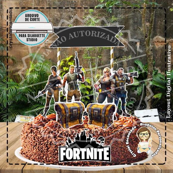 TOPO DE BOLO FORTNITE 6 - REF 2221 ARQUIVO DIGITAL