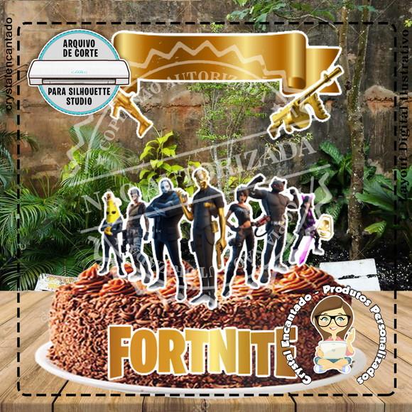 TOPO DE BOLO FORTNITE MIDAS - REF 2597 ARQUIVO DIGITAL