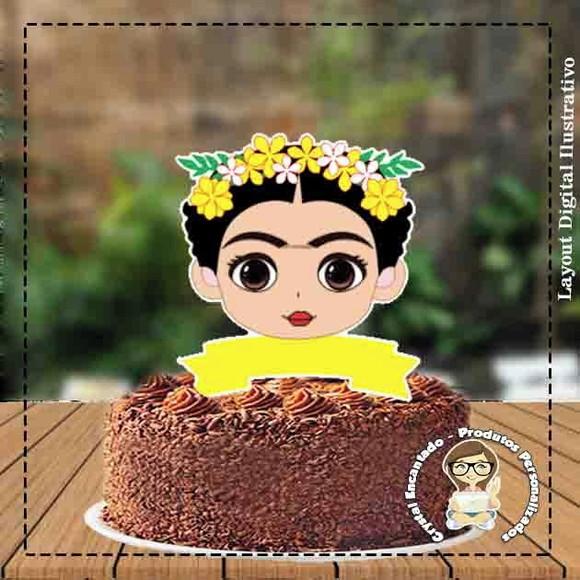 TOPO DE BOLO FRIDA - REF 3733 ARQUIVO DIGITAL