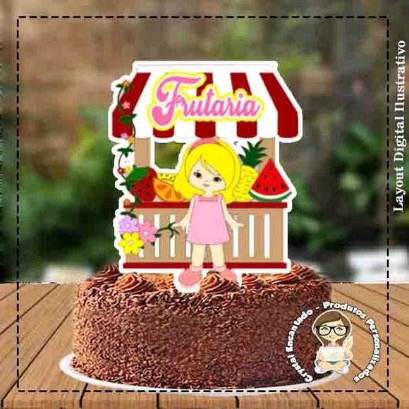 TOPO DE BOLO FRUTARIA MENINA - REF 3657 ARQUIVO DIGITAL