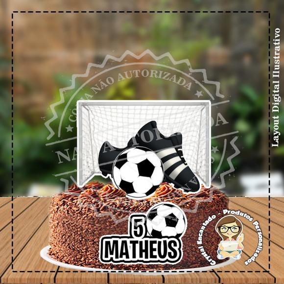Topo de Bolo Futebol - Ref 3220 Arquivo Digital