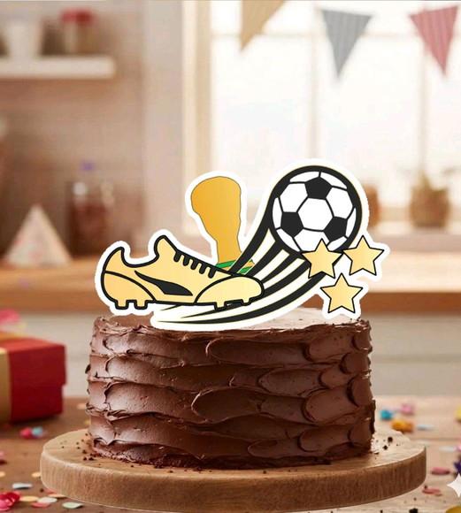 Topo de Bolo Futebol Chuteira - 7160 Arquivo Digital