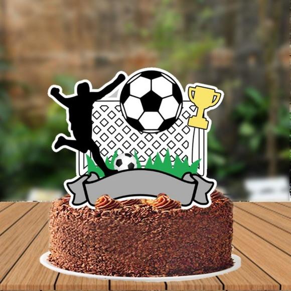 Topo de Bolo Futebol Gol - Ref 5874 Arquivo Digital