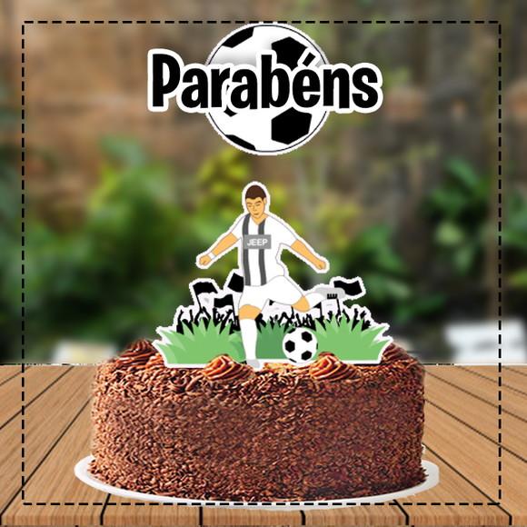 Topo de Bolo Futebol Torcida - Ref 4810 Arquivo Digital