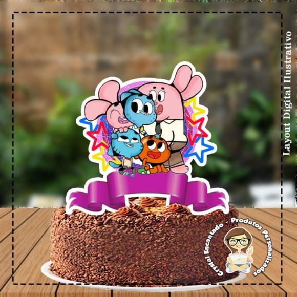Topo de Bolo Gumball - Ref 1085 Arquivo Digital