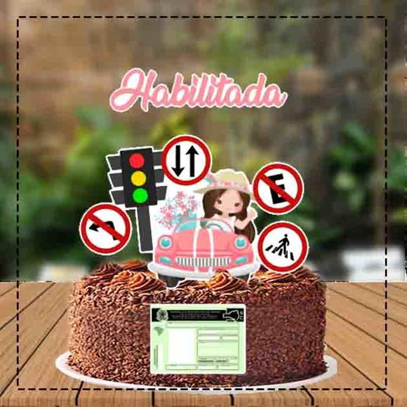 Topo de Bolo Habilitada - Ref 3849 Arquivo Digital