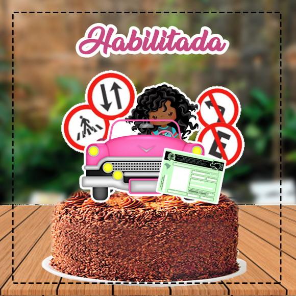 Topo de Bolo Habilitada Morena - Ref 3928 Arquivo Digital