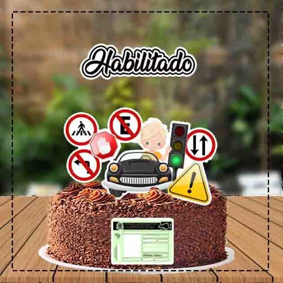 Topo de Bolo Habilitado Menino - Ref 3851 Arquivo Digital