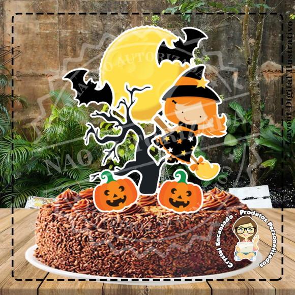 TOPO DE BOLO HALLOWEEN - REF 3007 ARQUIVO DIGITAL