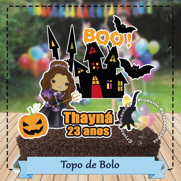 Topo de Bolo Halloween 0 - Ref 0989 Arquivo Digital