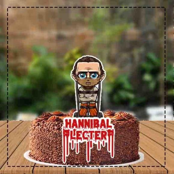 Topo de Bolo Hannibal e Topper Mariposa Arquivo Digital