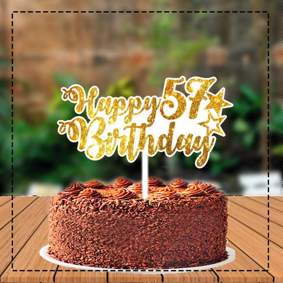 Topo de Bolo Happy Birthday - Ref 3936 Arquivo Digital