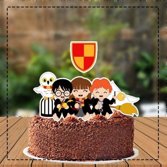 Topo de Bolo Harry Potter Baby - Ref 4364 Arquivo Digital