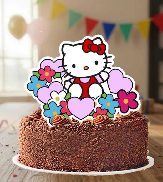 Topo de Bolo Hello Kitty - 6976 Arquivo Digital