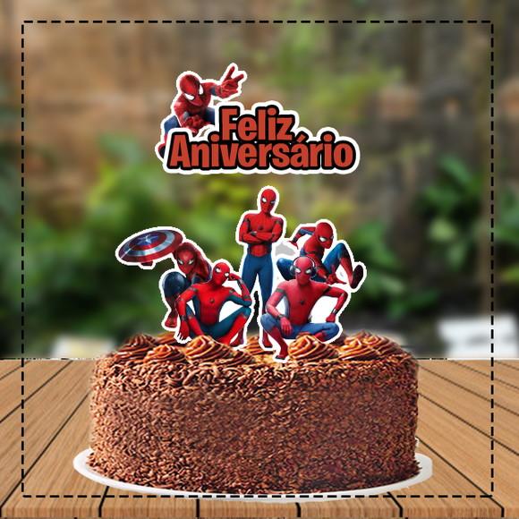 Topo de Bolo Homem Aranha - Ref 4101 Arquivo Digital