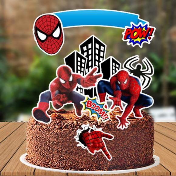 Topo de Bolo Homem Aranha - Ref 4106 Arquivo Digital