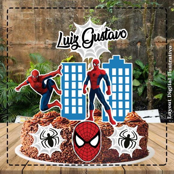 Topo de Bolo Homem Aranha - Ref 4105 Arquivo Digital